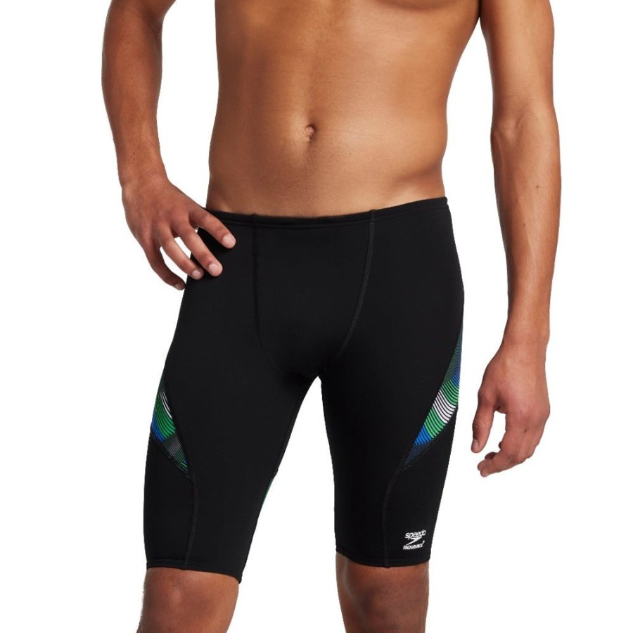 Mens Speedo | Speedo Men'S Precision Splice Jammer-Blue Green