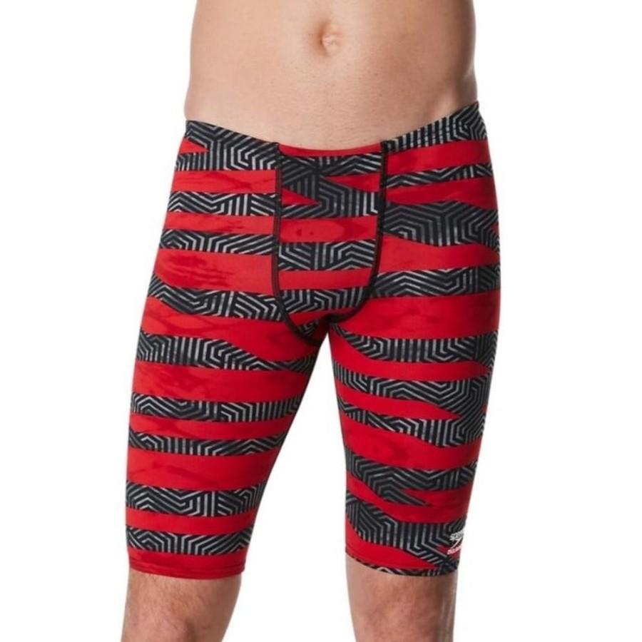 Mens Speedo | Speedo Men'S Jammer Contort Stripes-Red