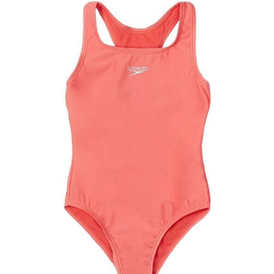 Womens Speedo | Speedo Girl'S Solid Racerback One Piece-Pink