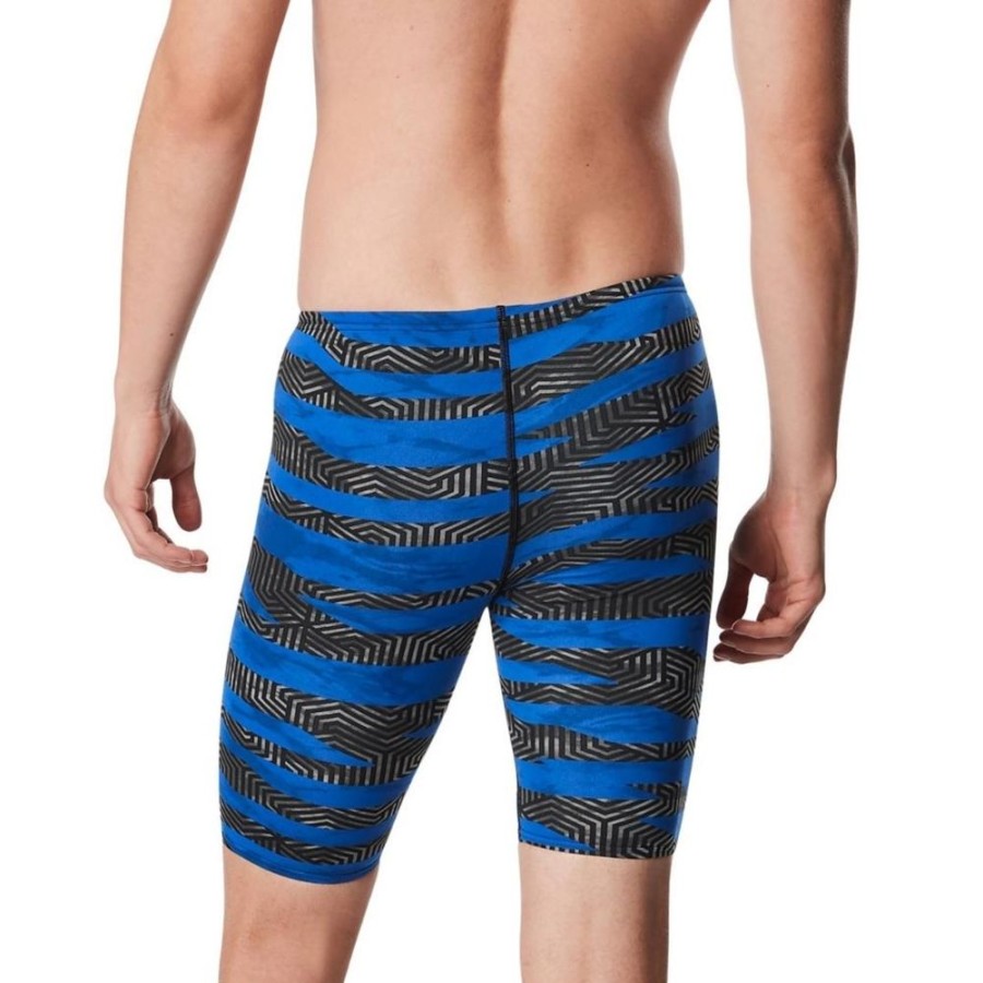 Mens Speedo | Speedo Men'S Contort Stripes Jammer-Blue