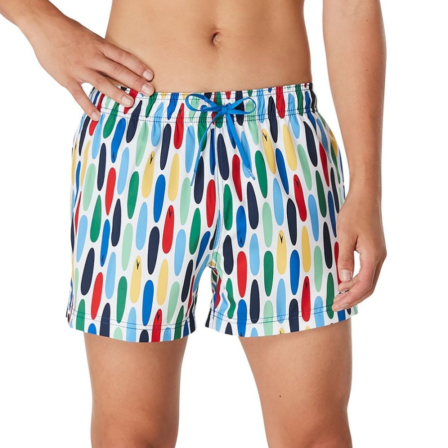 Mens Speedo | Speedo Men'S Print Redondo Edge Volley 14"-Azure Blue