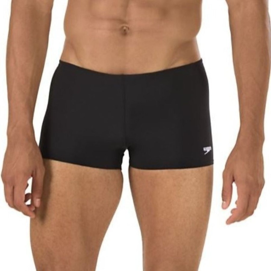 Mens Speedo | Speedo Men'S Poly Square Leg Swimsuit-Black