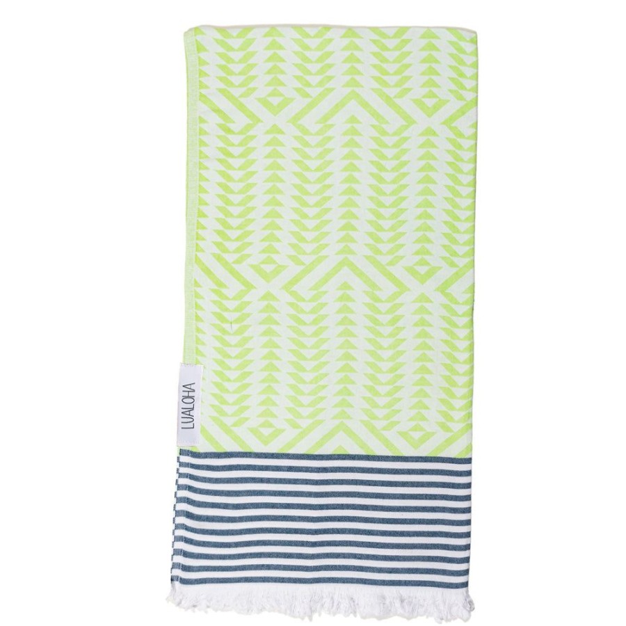 Gear Lualoha | Lualoha Luxury Vibe Towel-Lime & Navy