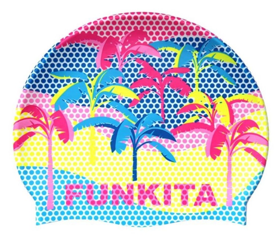 Gear Way Funky | Way Funky Silicone Swim Cap-Polka Palm