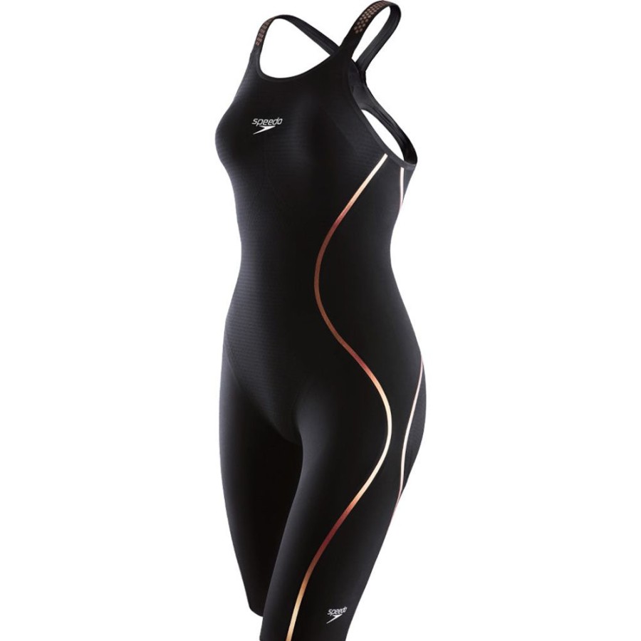 Womens Speedo | Speedo Pure Intent Openback-Black/Rose Gold