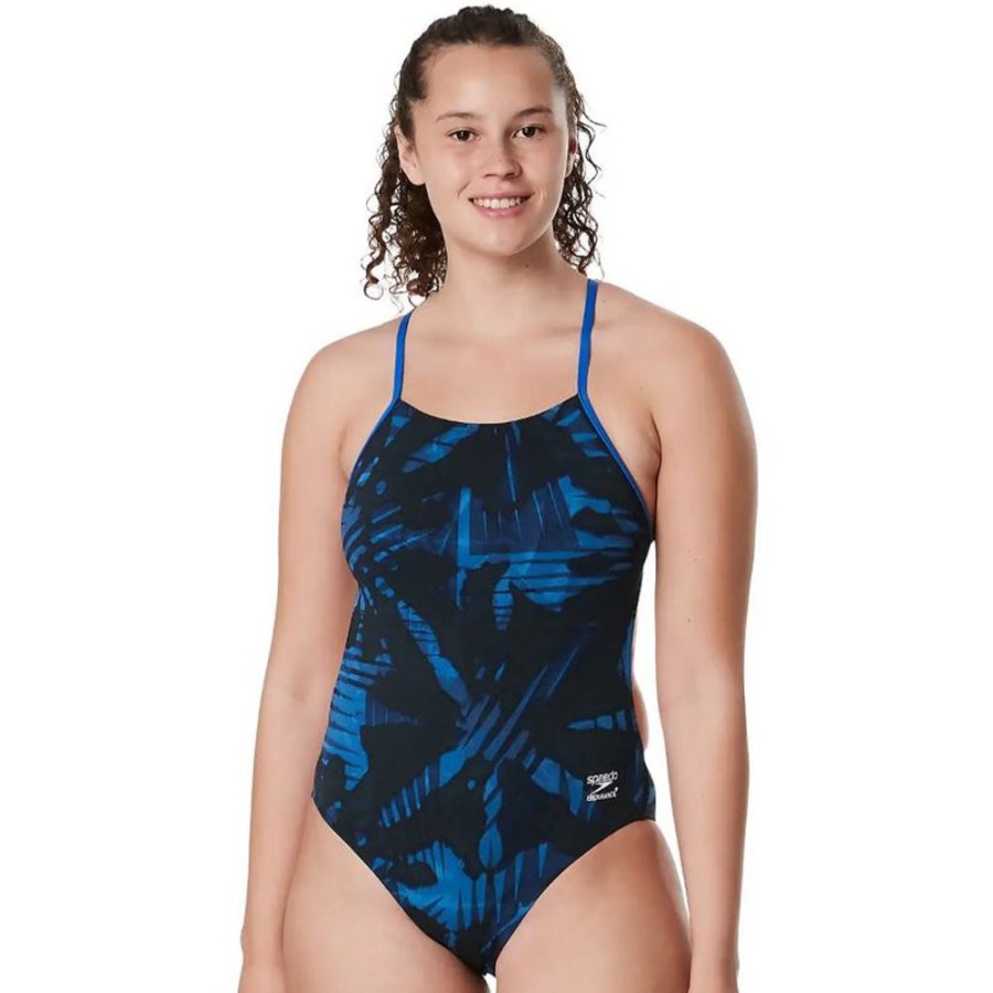 Womens Speedo | Speedo Reflected One Back-Blue