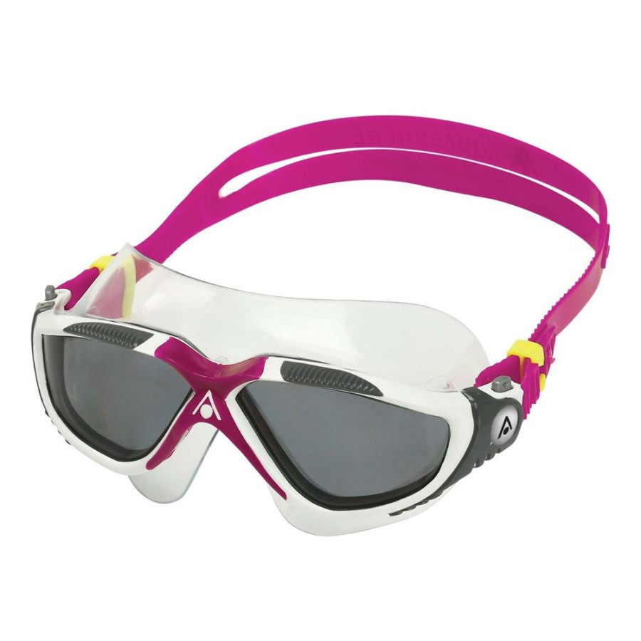 Gear Team Aquatic Supplies Adult Training Goggles | Aqua Sphere Vista-Smoke/Raspberry