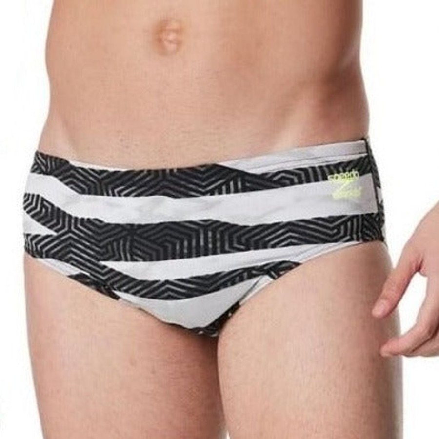 Mens Speedo | Speedo Men'S Brief Contort Stripes-Black White