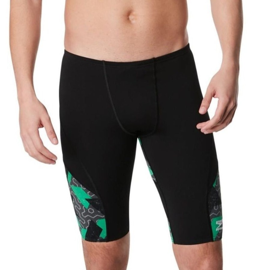 Mens Speedo | Speedo Men'S Ruse Blocks Jammer-Green