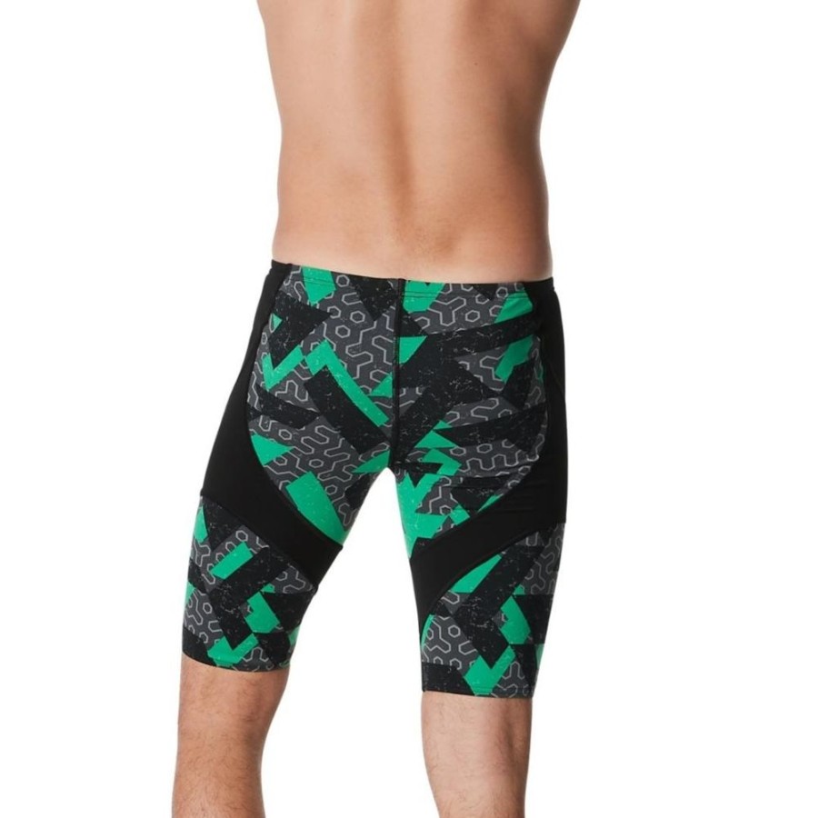 Mens Speedo | Speedo Men'S Ruse Blocks Jammer-Green