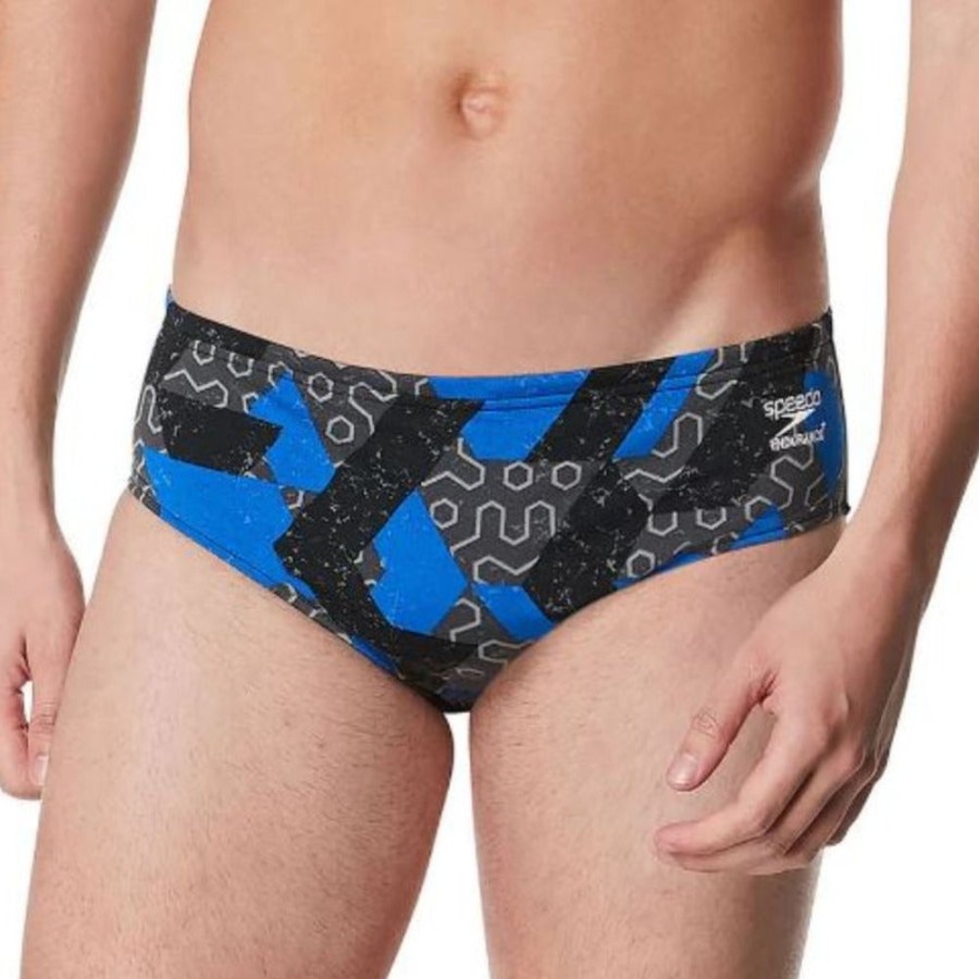 Mens Speedo | Speedo Men'S Brief Ruse Blocks-Blue