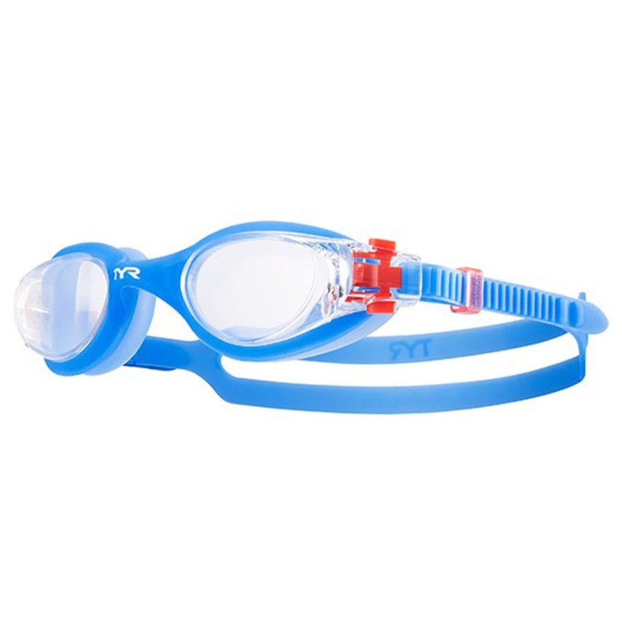 Gear TYR Junior Training Goggles | Tyr Vesi Junior-Clear/Blue/Orange