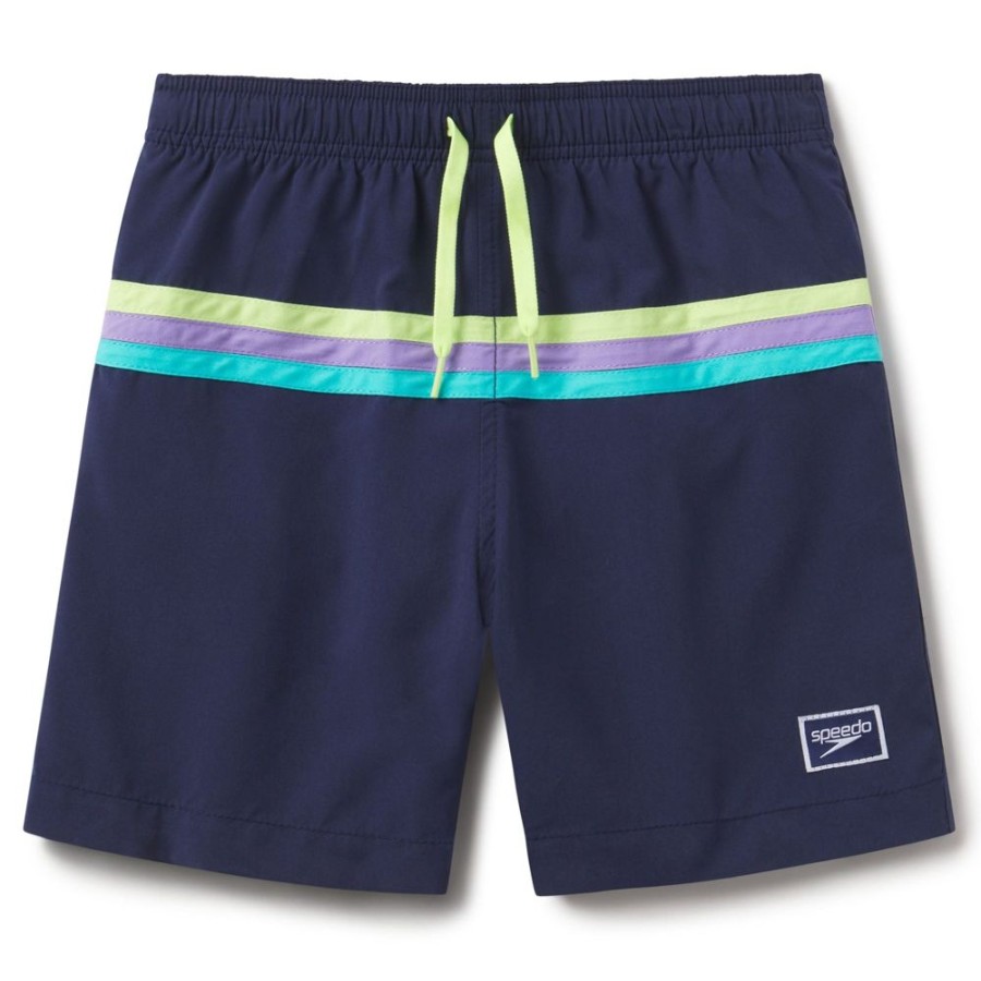 Mens Speedo | Speedo Men'S Colorblock Volley 15" Swim Shorts-Navy