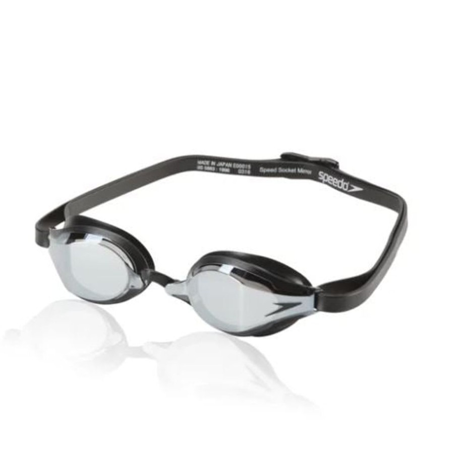 Gear Speedo Racing Goggles | Speedo Speed Socket 2.0 Mirrored Goggle-Black/Silver