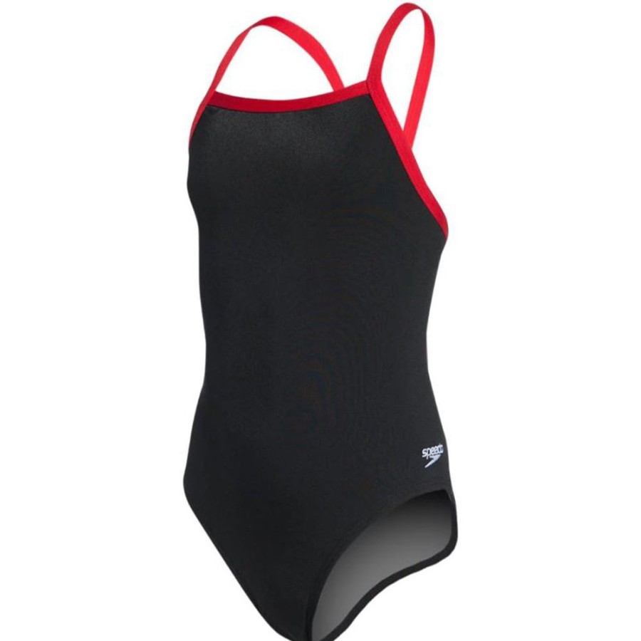 Womens Speedo | Speedo Endurance+ Flyback-Red/Black