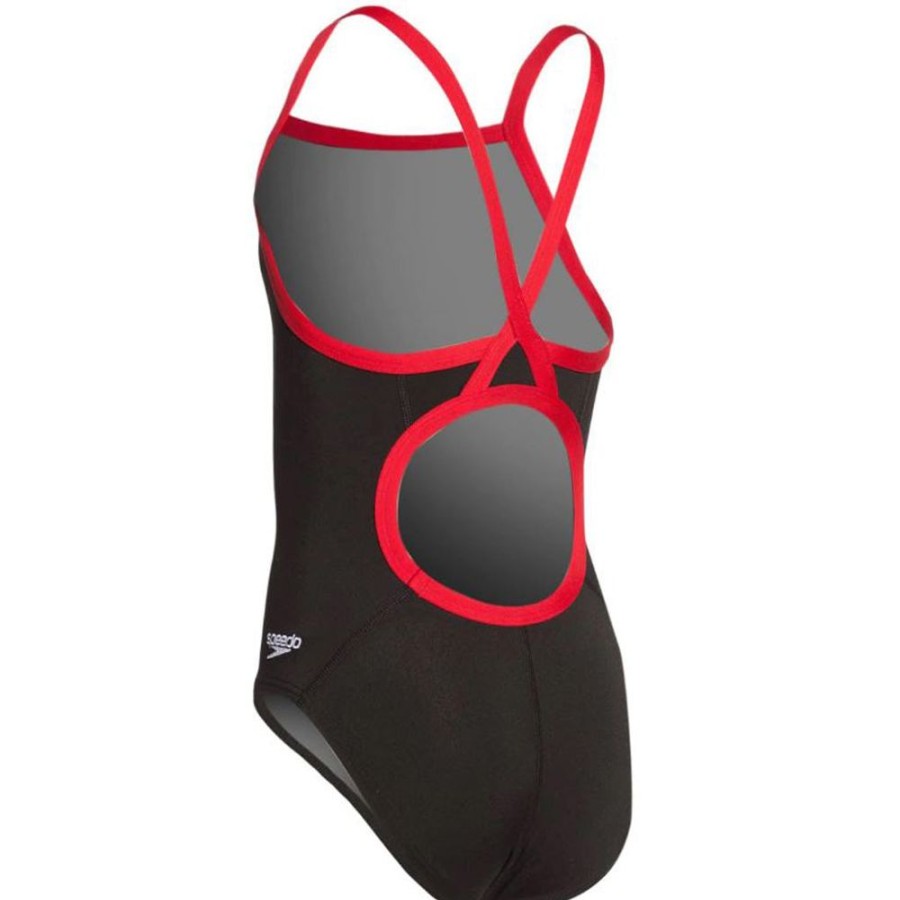 Womens Speedo | Speedo Endurance+ Flyback-Red/Black