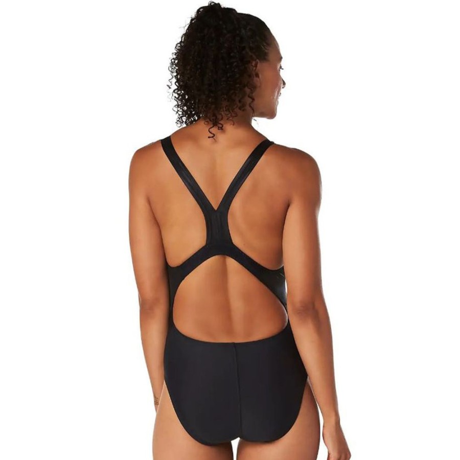 Womens Speedo | Speedo Quantum Sheen With Bra-Black