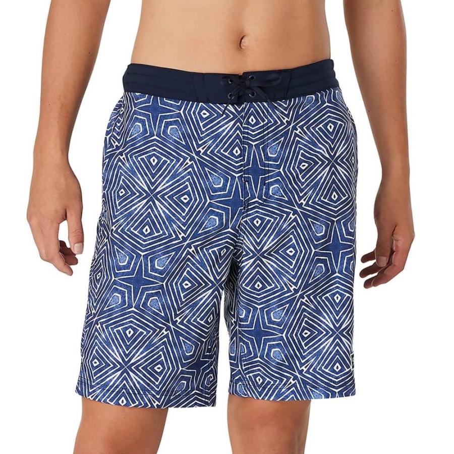 Mens Speedo | Speedo Men'S Print Bondi Boardshort 20"-Geometric Navy