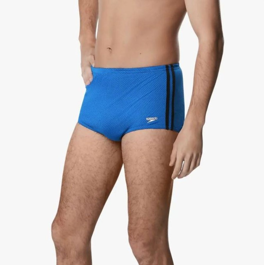 Mens Speedo | Speedo Men'S Poly Mesh Square Leg-Blue