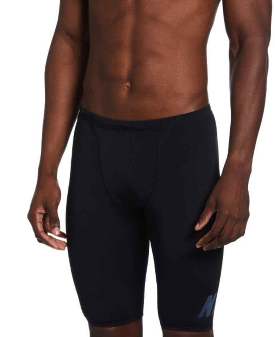 Mens Nike | Nike Men'S Multi Graphic Jammer Swimsuit-Jet Black